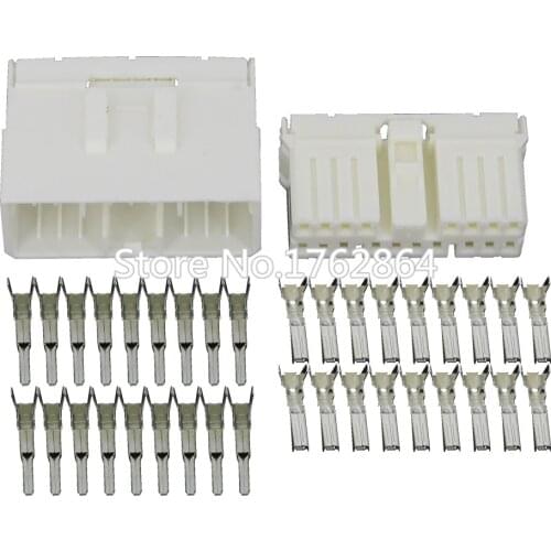 18 Pin sheathed white car connector with terminal DJ7181-1.8-11/21 18P car connector