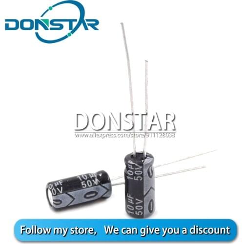 20PCS 50V 10UF Electrolytic Capacitor 10UF 50V 5*11MM Aluminium Electrolytic Capacitor