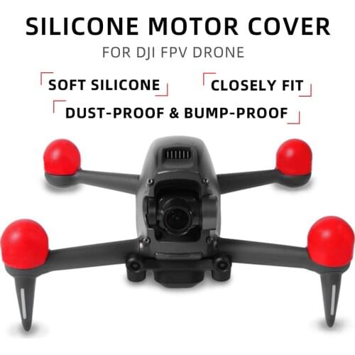 4pcs Motor Cover Cap for DJI FPV Combo Drone Accessories Engine Protective Dust-proof Cap Protector Soft Silicone Hat