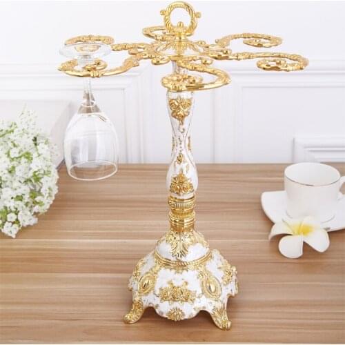 Europe alloy metal Wine Glass Holder Wine Cup Holder sliver/gold white color Home decoration Bar Wine glass storage rack JJ060