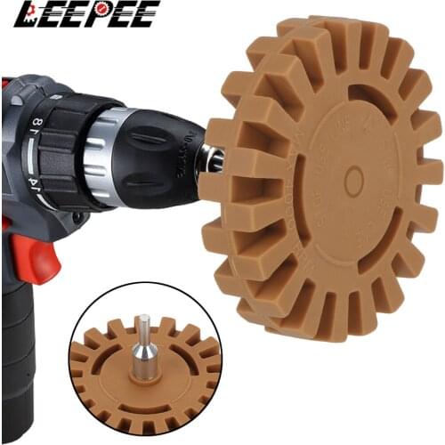 LEEPEE 1/4" Shank Rubber Eraser Whee Auto Repair Paint Tool For Car Glue Stickers And Decals Polishing Wheel Decal Remover 20mm