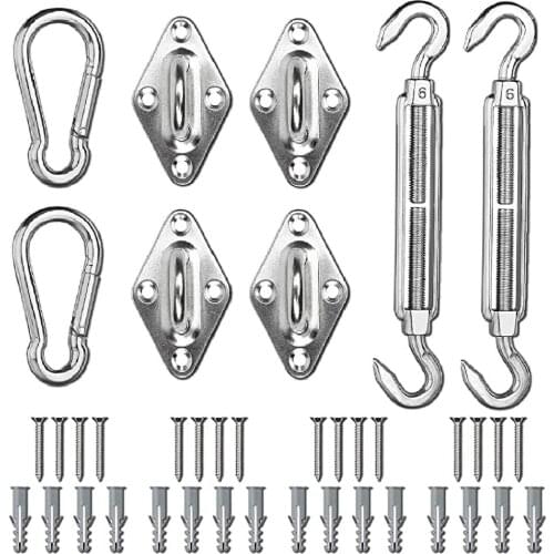 Stainless Steel M6 Hardware Kit 304 Grade Lgging Flower Basket Diamond Door Buckle Guardrail Shade Sail Awning Accessories