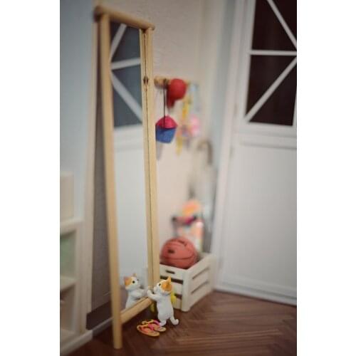 1/6 Full-length Mirror Model Mirror Model Soldier Scene Accessories Bjd Ob11 12-inch Body Model Doll House Furniture Model