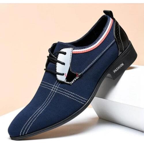 Hot Mens Dress Shoes Leather Wedding Canvas Casual Flats Formal Men Loafers Chaussures Hommes Zapatos De Vestir Hombre B20-06