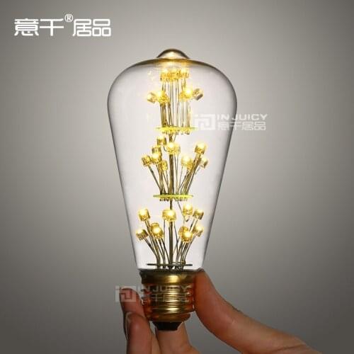Pack Of 10 3w LED Decorative Vintage Edison Bulb Squirrel Cage E27 Edison Vintage AC110V Or 220V