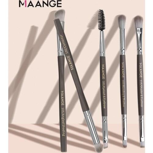 MAANGE 5pcs/set Makeup Brushes Set Professional Eye Makeup Brushes Set Eyeshadow Eyeliner Eyelash Eyebrow Lip Brush Makeup Tool