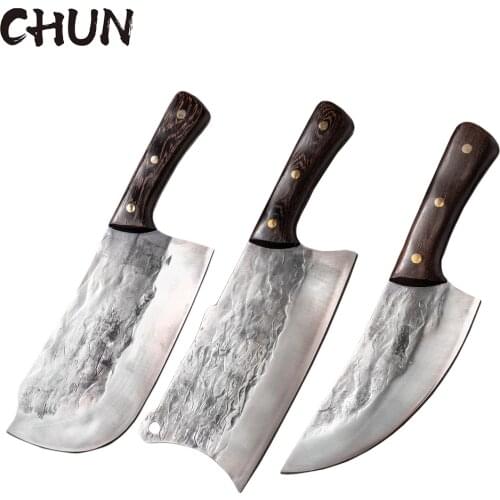 CHUN Slaughter Boning Knives Set Professional Slaughtering Chef Knife Sets Chinese Hand-made High Carbon Steel Meat Cleavers