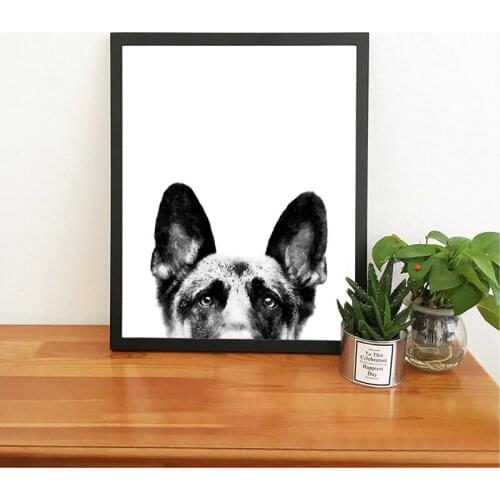 German Shepherd Canvas Poster Nursery Wall Art Print Watercolor Pet Dog Painting Nordic Picture Children Bedroom Decoration