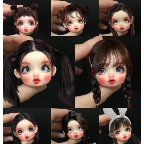 New Doll Head Lovely 1/8 BJD Dolls DIY Makeup Doll Head With 3D Eyes Doll accessories Send Doll Body