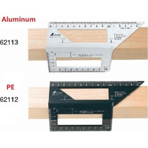 New 1pcs Japanese Aluminum Alloy Woodworking Multifunctional Square 45 Degrees 90 Degrees Gauge High quality