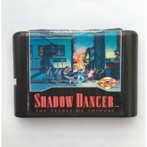 Shadow Dancer EU/JAP Shell for 16 bit Game Card for Genesis System for Sega Mega Drive