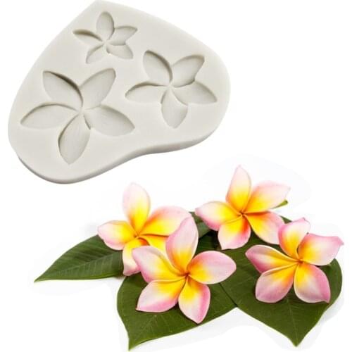 Plumeria Silicone Molds Fondant Cakes Decorating Tools Silicone Molds Sugarcraft Chocolate Baking Tools For Cakes Gumpaste Form