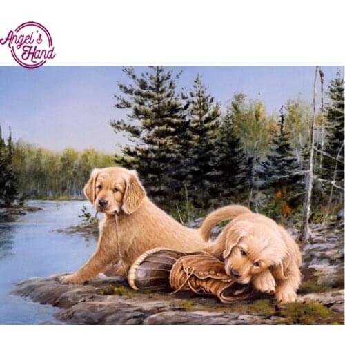 Full square Diamond Embroidery Naughty dog 5D DIY Diamond Painting Cross Stitch Diamond Mosaic Crafts Sticker