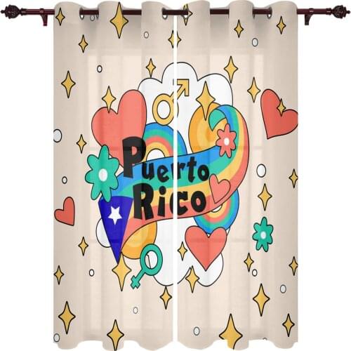Puerto Rico Same Sex Sheer Curtains For Living Room Window Curtain Bedroom Kitchen Balcony Gazebo Curtain Room Divider