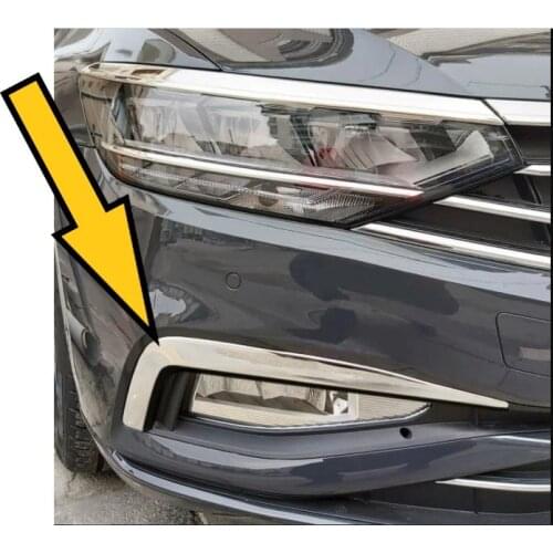 Fog Light Frame Trim For VW Passat B8.5 2019 And Later Models Chrome Stainless Steel Cover Left Right Chromium Styling Accessory