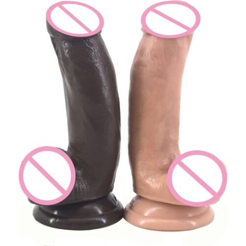 FAAK Dildo realistic penis suction cup big dick sex toys for women adult products curved fake cock flexible inside tough dildo