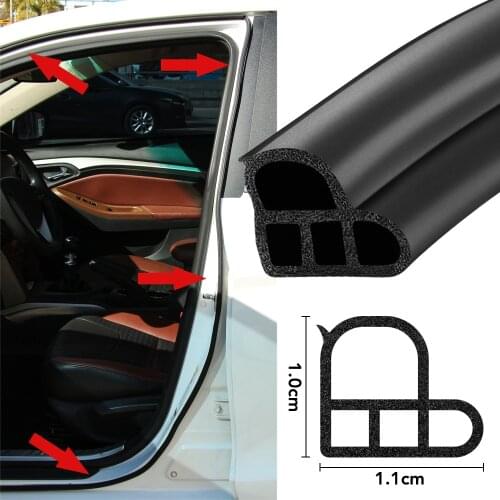 Car Door Rubber Seal Strips Double Layer Sealing Stickers for renault kadjar Duster koleos mitsubishi asx RVR outlander pajero