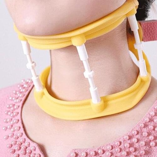 Cervical traction device remedical household adjustable collar silica gel traction device four seasons