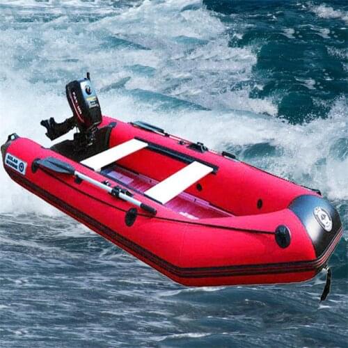 Solarmarine 9 Person 400 CM Aluminium Deck Bottom Inflatable PVC Rescue Boat Water Rescue Boat 0.9 MM Thickened Assault Kayak