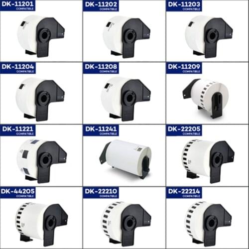 DK 1Roll Series Thermal Paper Compatible for Brother Label Printer White Paper DK22205 DK-22205 DK-11201 DK-11208 DK-11204
