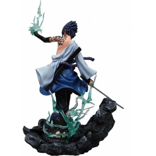Uh Sasuke Interchangeable Head Anime Na Shippuden PVC 27CM Action Figure Collectible Model Figurine Toy Kids Doll Gift
