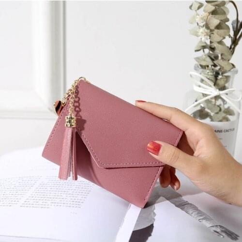 Wallets Women Coin Purse Cute Student Tassel Pendant Trend Female Small Fashion PU Wallet Ladies Key Bag Card Holders Mini Pouch