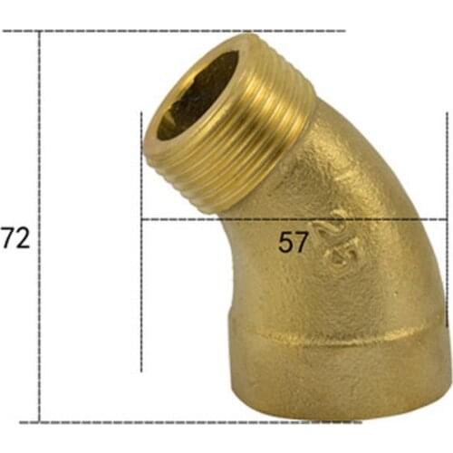 1" BSPP Female To Male Brass 45 Degree Elbow Pipe Fitting Coupler Connector Water Gas Oil