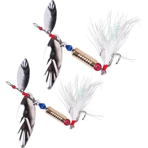 10Pcs/Set 7g/9g Rotating Fishing Spinner Bright Surface Metal Fishing Sequins DIY Baits Lures Hook Spinnerbait for Outdoor Fishs
