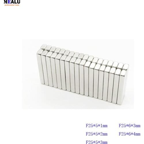 10pcs Strong Block N35 NdFeb Magnets 25 x5x 4 mm Rare Earth Neodymium Magnets 25*6*4