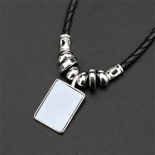 5pcs Metal Necklace for Sublimation INk Transfer Printing Heat Press DIY Single Side Can Print
