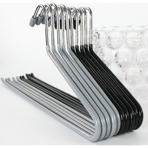 5pcs Korean S-type thick metal impregnated plastic pants rack simple creative anti slip pants hanger