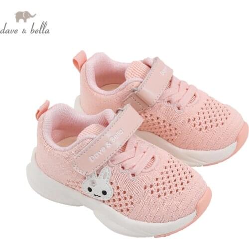 DB17797 Dave Bella spring baby girls fashion cartoon shoes cute new born girl shoes