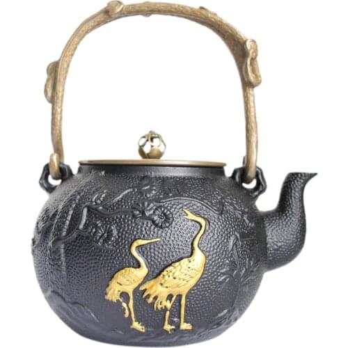 Japanese Style Cast Iron Kettle Tetsubin Teapot 1300ml Large Capacity