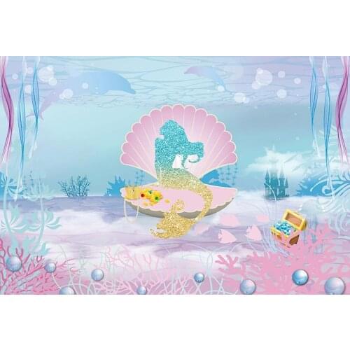 Kids story tale mermaid background photo shots vinyl fotografia newborn photography Backdrop for photo studio accessories G-1067