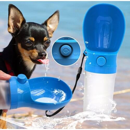 Pet Dog Portable Water Bottle Feeder Bowl Portable Water Food Bottle Pets Outdoor Travel Drinking Dog Bowls Water Bowl for Dogs