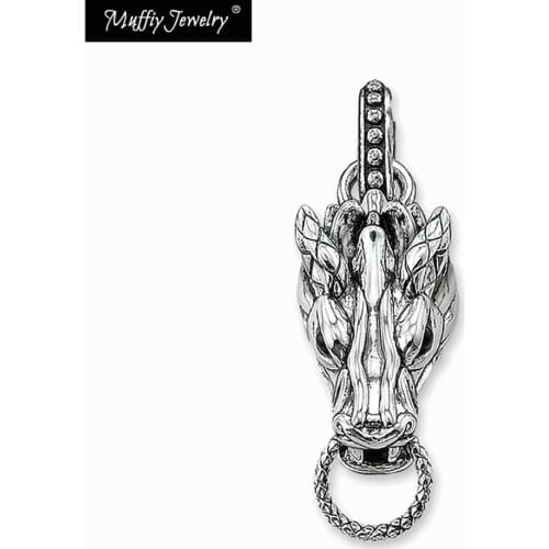 European Pendant,Dragon Carrier,Fit for DIY Necklace,Europe Style Charm,Good Jewelry, Gift In 925 Sterling Silver Club