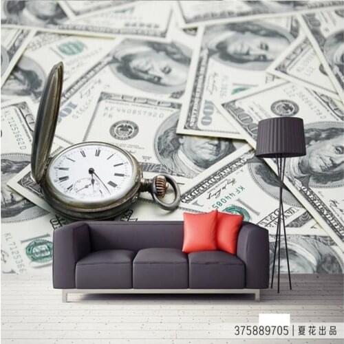 Photo wallpaper 3D coins currency dollar wallpaper hotel bedroom living room sofa wallpaper mural