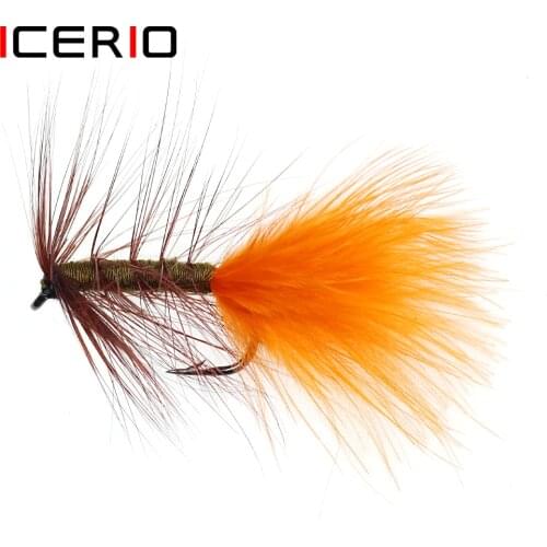 ICERIO 6PCS Woolly Bugger Streamer Flies Trout Fishing Fly Lure Baits