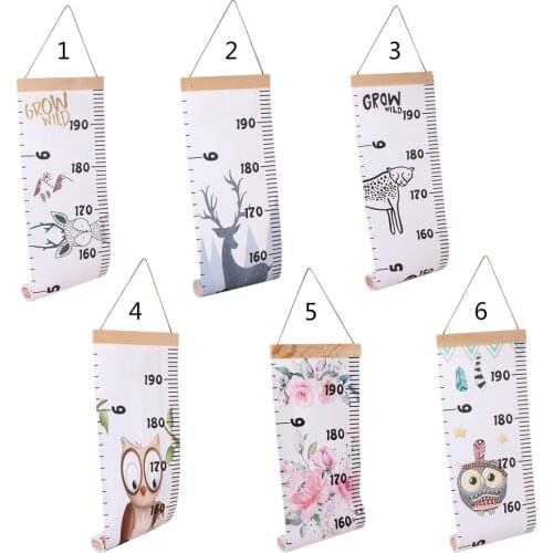 200*21cm Height Measure Ruler Wall Hanging Baby Child Kids Growth Chart Record Wood Frame Wall Sticker for Home Bedroom Decor