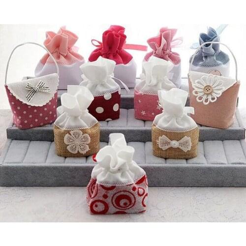 100pcs 6*4*10cm Drawstring Candy Bags Jewelry Gift Beads Storage Bags For Wedding Decoration Party Favor Supplies ZA4420