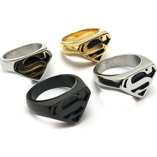 European and American personality mens stainless steel ring anime ring