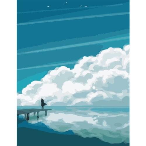 Protagonist True 40x50cm Diy Oil Painting By Numbers Animal Picture By Numbers On Canvas Flower Home Decor Unique Gift