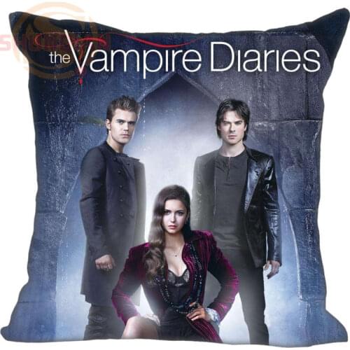 Custom Decorative Pillowcase vampire diaries Square Zippered Pillow Cover Print Your image 20X20cm,35X35cm,40x40cm