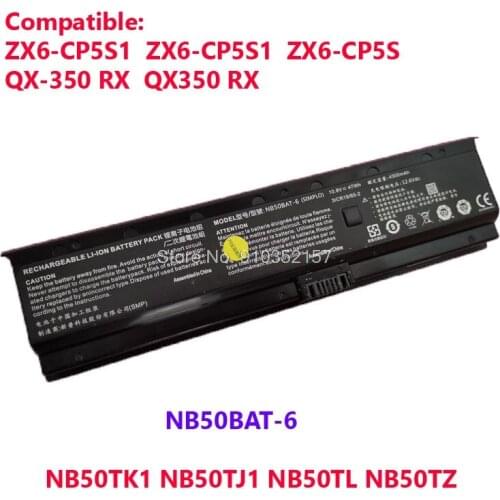 NB50BAT-6 Battery For CLEVO NB50TK1 NB50TJ1 NB50TL NB50TZ For HASEE ZX6-CP5S1 ZX6CP5S1 ZX6-CP5S For CJSCOPE QX-350 RX QX350 RX