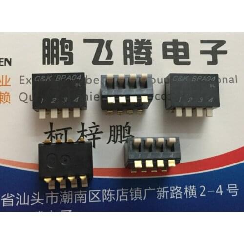 Original new 100% BPA04SB dial switch 4-bit 4P piano key side dial coding SMD 2.54mm