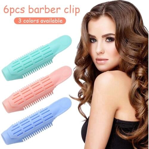 6Pcs Korea DIY Hair Curler Clips Clamps Roots Perm Rods Styling Rollers Fluffy Hair Tools Lightweight Easily Carrying Hair