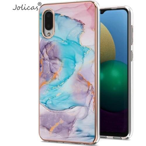 Luxury Soft IMD Phone Pouch For cover Samsung M02 Case Luxury Phone Cover Samsung para A02 Cove Plastic Cases Hoesje samsugn