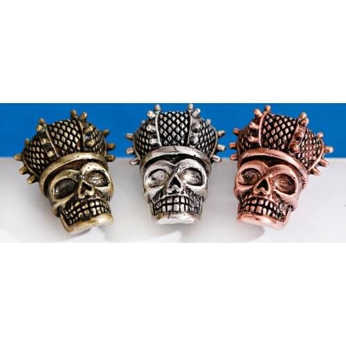 Rose Golden Color King Hat Skull Shape DIY Spacer Beads For Making Hand-Woven/Beaded Bracelets 2020 Jewelry Gifts