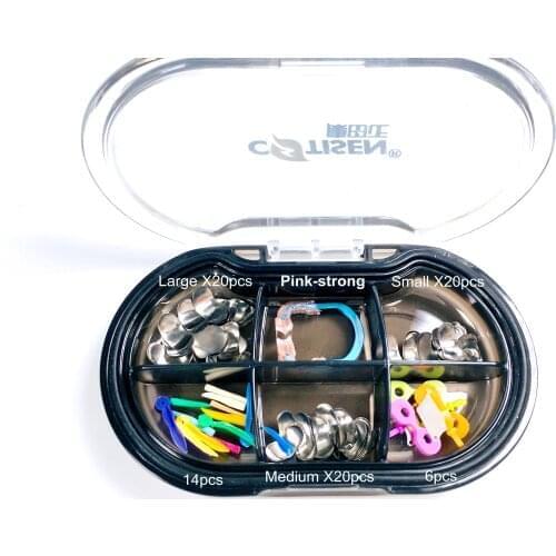 Pink Stonge Set Dental COTISEN Sectional Matricx System With Wedges/U Shape Froceps Super Good Quality