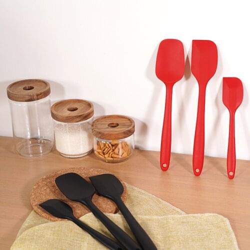 3Pcs/Set Silicone Spatula Cake Tools Non-Stick Heat-Resistant Pastry Scraper Cream Cake Spatula Kitchen Tools Accessories